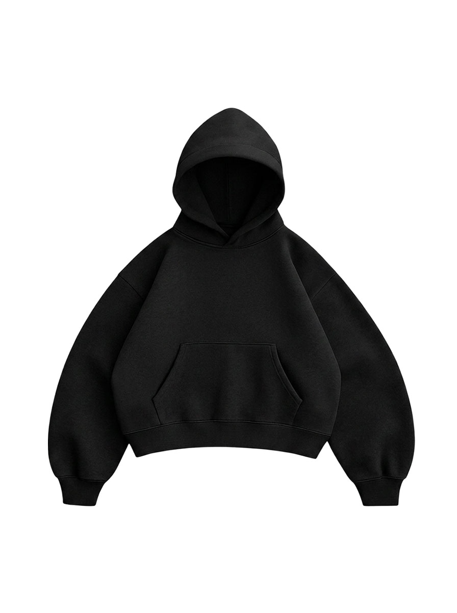 Jet-Black Mega Hoodie