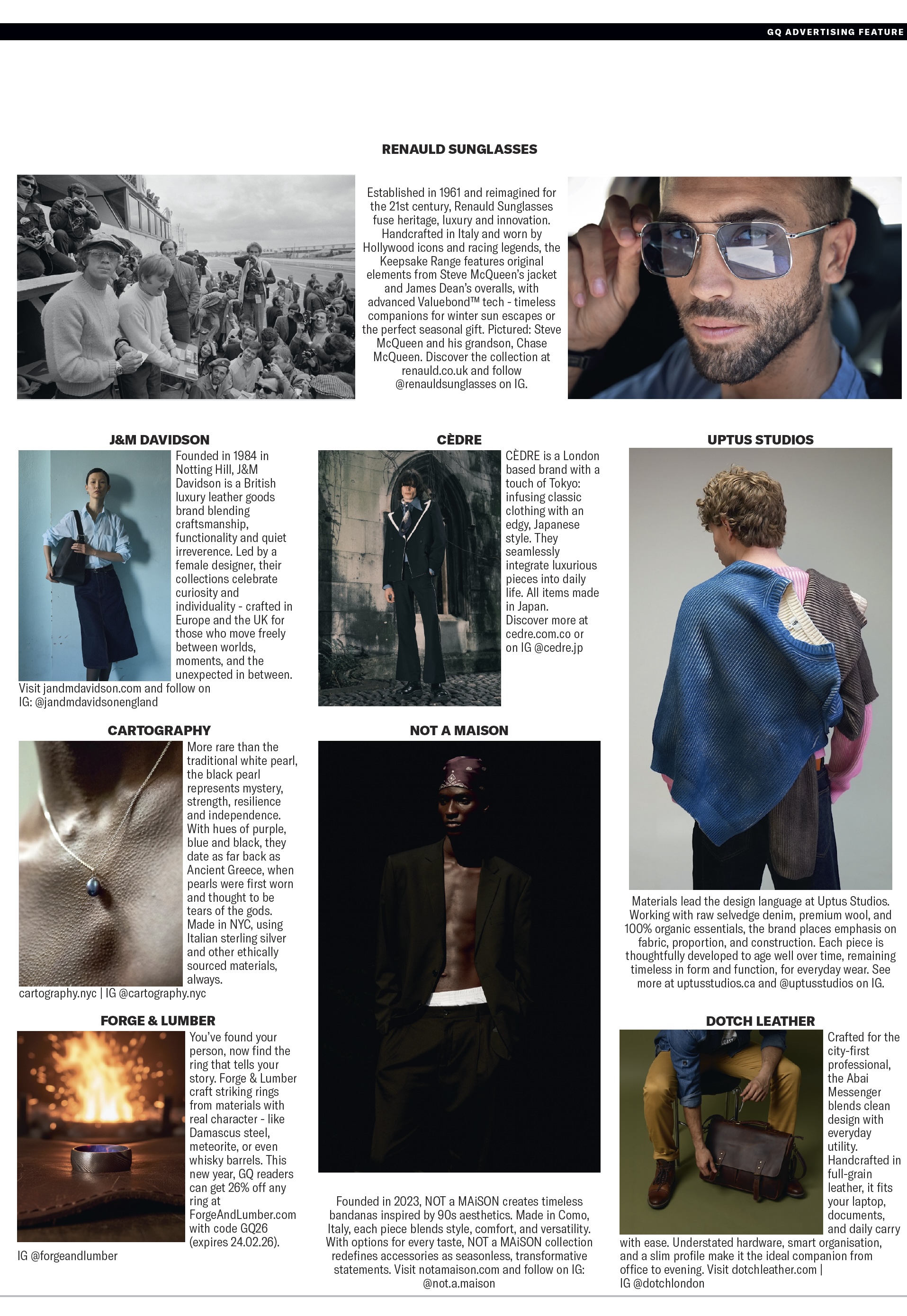 FEATURED IN BRITISH GQ'S FEBRUARY & MARCH 2026 ISSUE